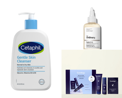 Skin care products. cover photo collage