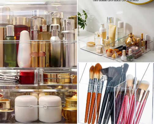 15 The Best Acrylic Organizers to Transform Your Vanity Table cover photo collage