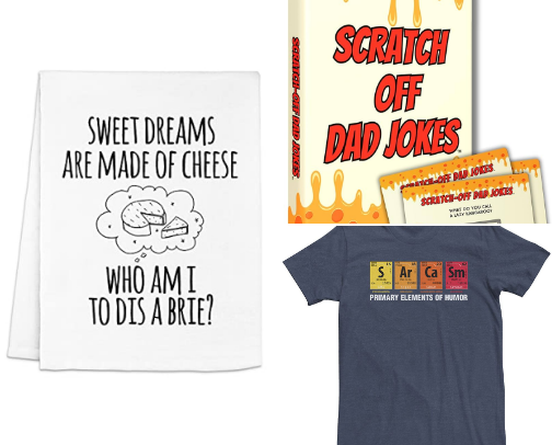 😂 Laugh Out Loud: Funny Shirts, Decor & Games cover photo collage