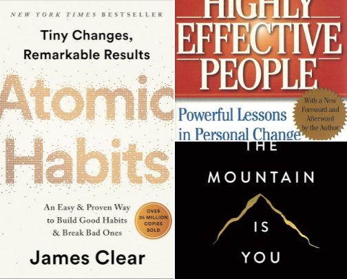 Books That Leveled Me Up (Habits, Confidence, That Girl Energy) cover photo collage