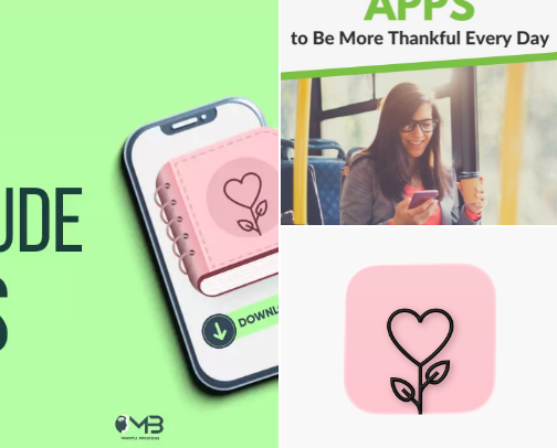 Mindfulness apps that help with gratitude practices cover photo collage