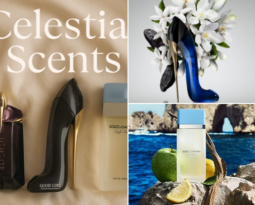 Celestial Scent Garden🦚✨🌿 cover photo collage