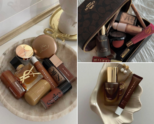 What should be in your makeup bag💋👛 cover photo collage