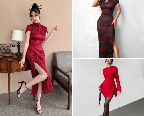 Asian style outfit cover photo collage