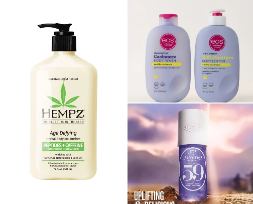 Body care/body sprays cover photo collage