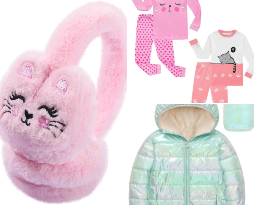 Winter 3-4 year old girl  must haves cover photo collage