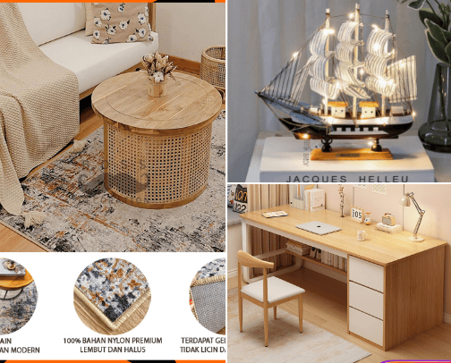 Home decorations cover photo collage