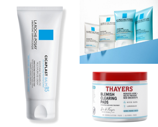 Glowing Skin Essentials & Skincare Routine Favorites / Acne care products cover photo collage