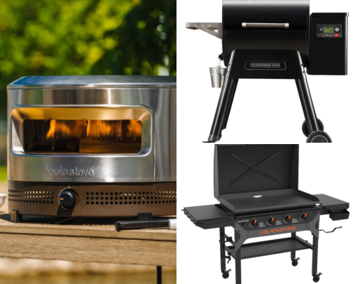 Outdoor Kitchen, Pizza Ovens & Backyard Hosting Must-Haves cover photo collage