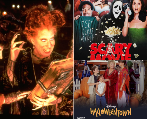 Cozy Scary Movie Night cover photo collage