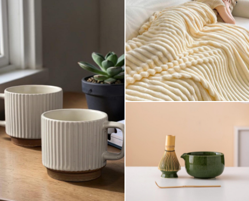 Cozy Everyday Items ☁️ cover photo collage