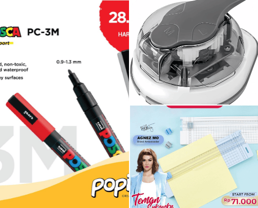Stationary for DIY Canva cover photo collage