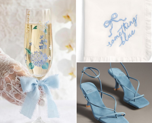 Something Blue Bridal Shower Inspiration cover photo collage