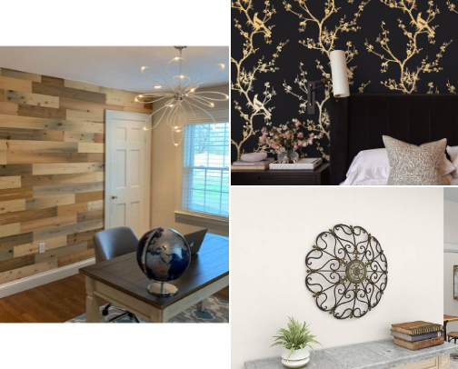 Peel & Stick Wall Panels, Wallpaper & Easy Home upgrades cover photo collage