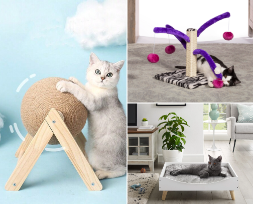 Modern Cat furniture🐈💜 cover photo collage