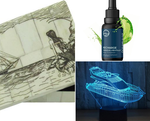 Unique Nautical Gifts from Jewelry to Unusual Stones to Health Products from the Sea & more cover photo collage