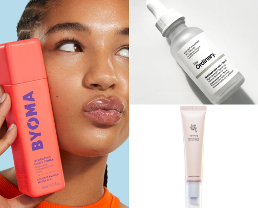 Skincare to make me look emotionally stable✨ cover photo collage