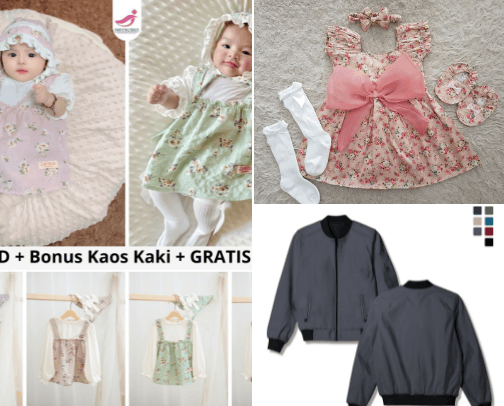 Baju bayi lucu cover photo collage