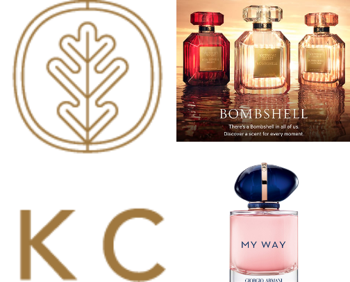 Women's scented perfume. cover photo collage