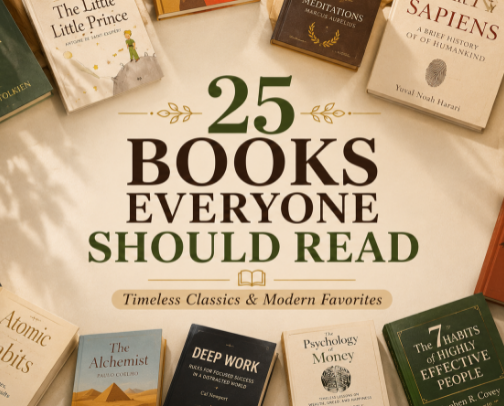 25 Books Everyone Should Read at Least Once cover photo collage
