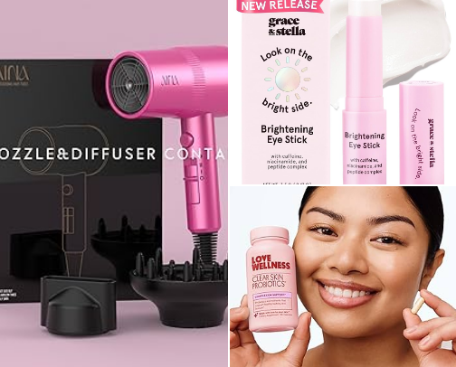 Affordable beauty products cover photo collage