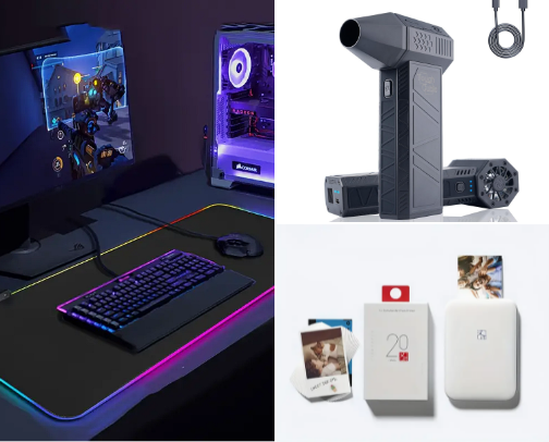 Temu Tech Finds cover photo collage