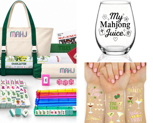 Mahjong, Martinis & More | Cute Gifts, Game Night Finds & Accessories cover photo collage