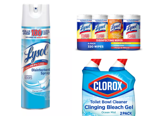 Cleaning products cover photo collage