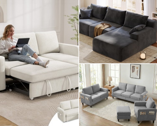 Amazing SOFAS! How to choose the right couch for your lifestyle and space! cover photo collage