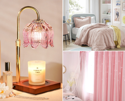 Pink Girly Room 🎀✨️ cover photo collage