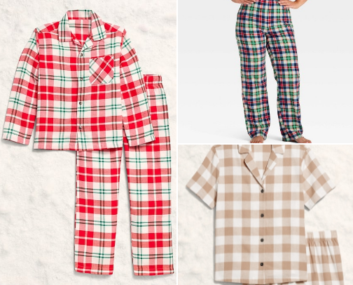 All Snuggled Up: Matching Holiday Pajamas for the Family cover photo collage