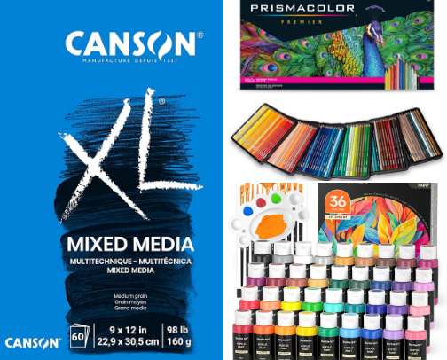Art Supplies Staples 🎨 cover photo collage