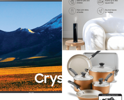 Home decors, appliances, kitchen cookware and things for your finished modern looking house & lifestyles cover photo collage