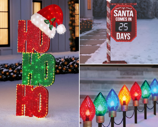 Outdoor Christmas Decorations cover photo collage