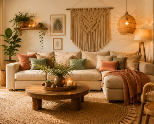 Transform Your Space: Cozy Boho Decor Essentials for Renters cover photo collage