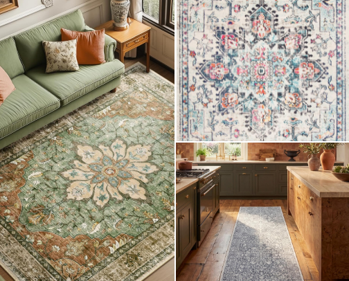 Best Area Rugs for Living Rooms, Bedrooms & Small Spaces cover photo collage