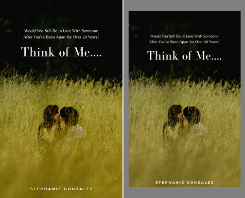 Think of Me.... book cover photo collage