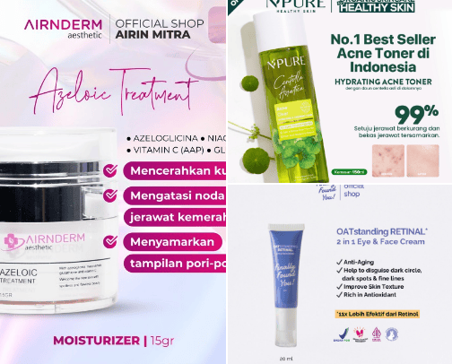 My favorite skincare recommendations for getting rid of stubborn acne🤭 cover photo collage