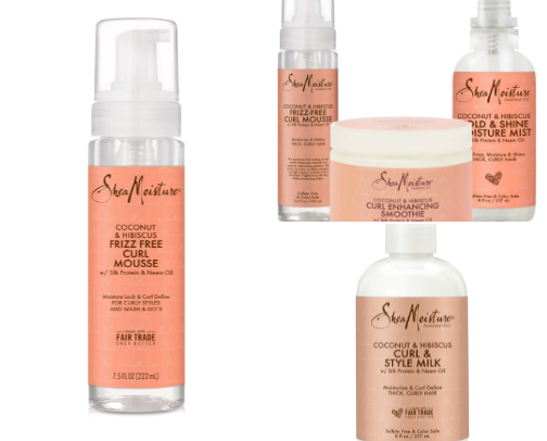 Natural curly hair products cover photo collage