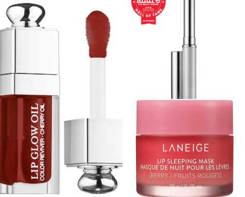 Lip treatments and lip makeup cover photo collage