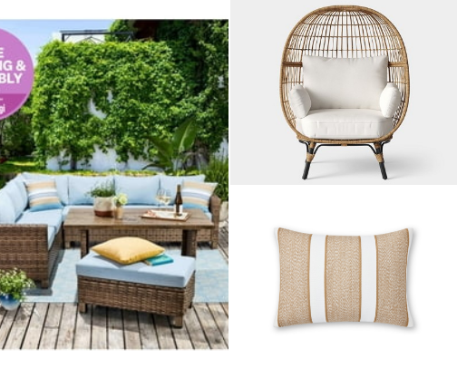 Patio furniture & Outdoor cute finds! cover photo collage