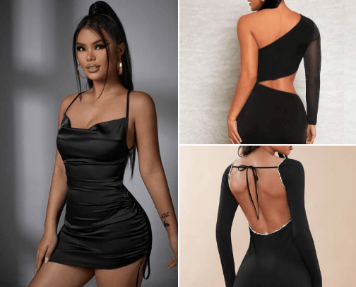 Night out dress cover photo collage