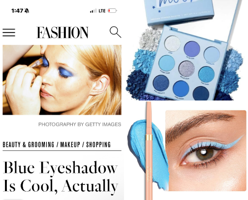 Best Selling On Amazon: Blue Eyeshadow Edition cover photo collage