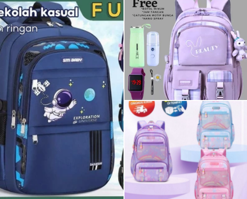Recommended school bags for kids cover photo collage