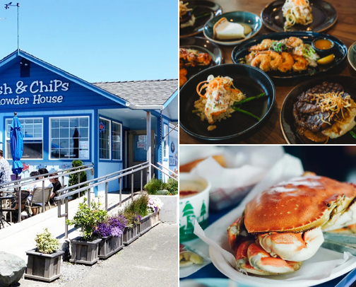 Best Seafood Along the Oregon Coast cover photo collage