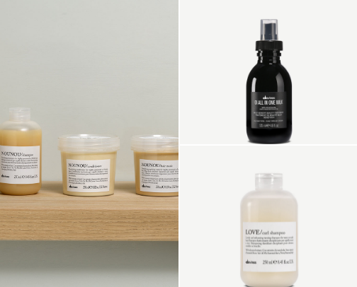 Hair care products cover photo collage