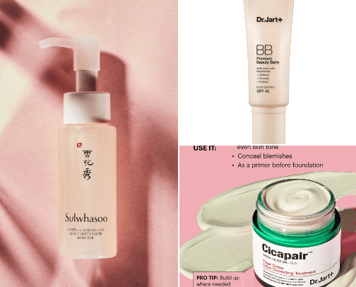 korean skincare cover photo collage