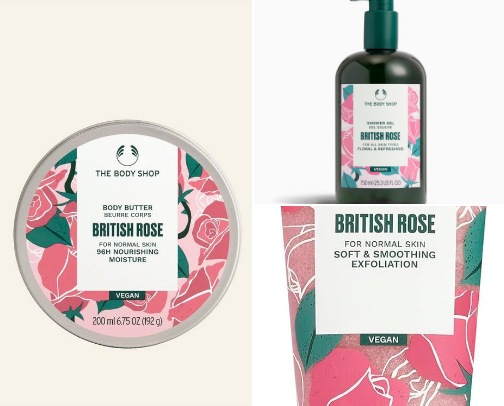 british rose products cover photo collage