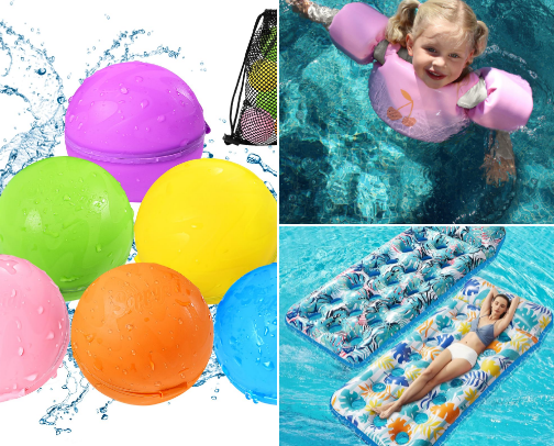 Water fun cover photo collage
