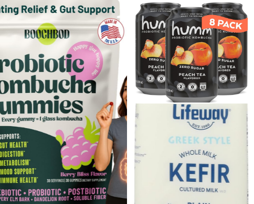 Fermented Foods and Probiotics for Gut Health cover photo collage